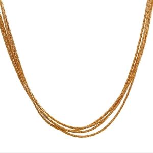 MultiLayered Thin Chain Choker Necklace